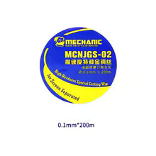 LCD Glass Separate Cutting Line High Hardness Carbon Steel Molybdenum Wire 0.01mm x 200 (Hilo separador de Glass)